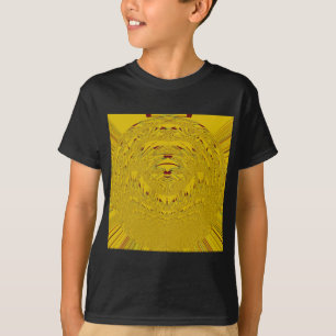 Camiseta Impresión de arte de la cabeza del león dorado