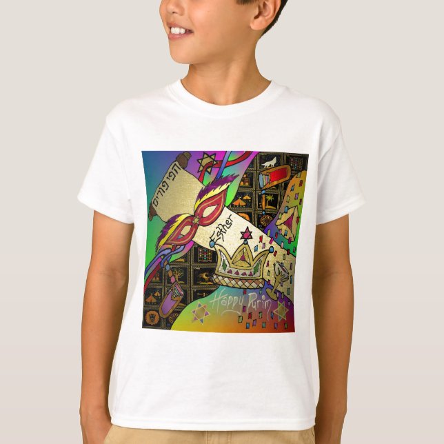 Camiseta Impresión de arte de la celebración de Judaica Pur (Anverso)