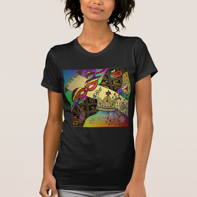 Camiseta Impresión de arte de la celebración de Judaica Pur (Anverso)