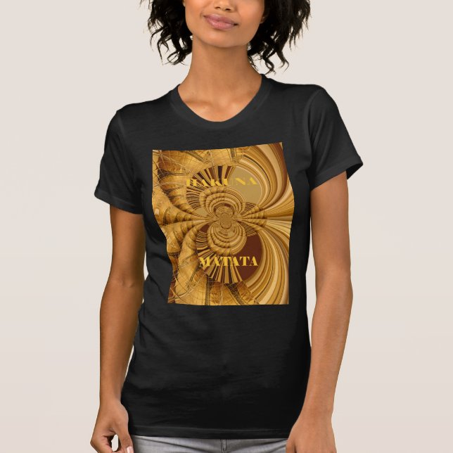 Camiseta Impresión de arte de la jirafa dorada (Anverso)