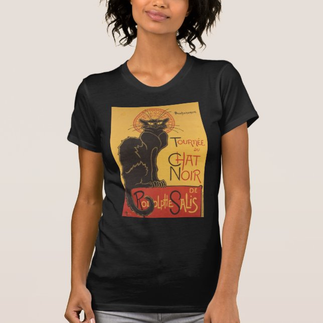 Camiseta Impresión de arte de Le Chat Noir (Anverso)