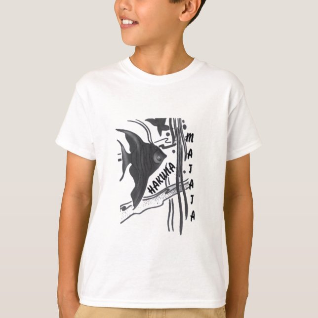 Camiseta Impresión de arte de pescado de Hakuna Matata (Anverso)