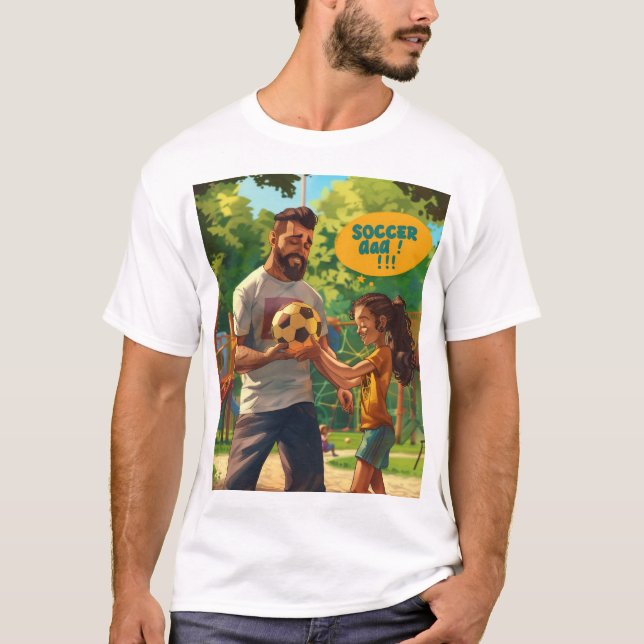Camiseta Impresión de arte digital de Soccer Dad (Anverso)