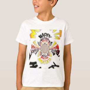 Camiseta Impresión de arte en el kaleidoscope de cumpleaños