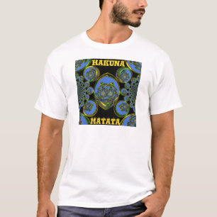 Camiseta Impresión de arte en Kaleidoscope azul y amarillo