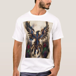 Camiseta Impresión de arte fantástico de fuego oscuro de Fé