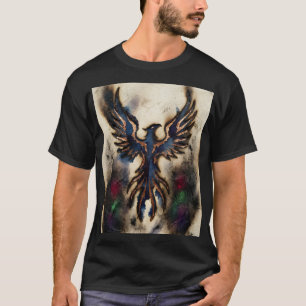 Camiseta Impresión de arte fantástico de fuego oscuro de Fé