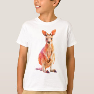 Camiseta Impresión de arte fino de canguro acuarela radiant