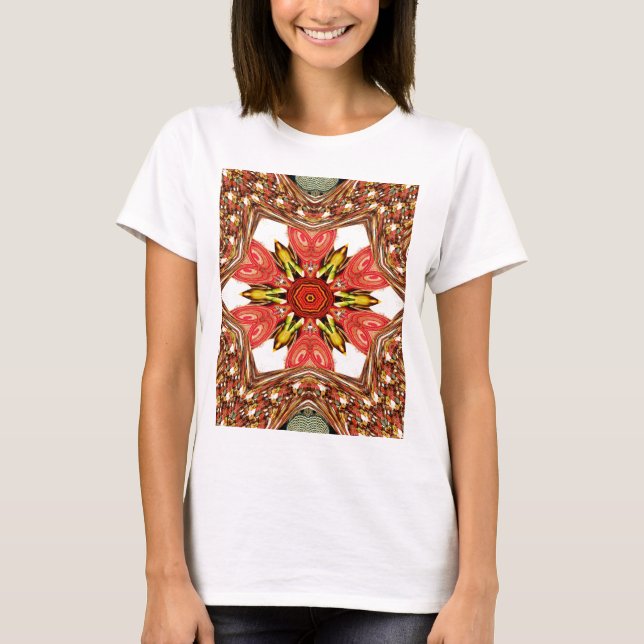 Camiseta Impresión de arte floral Doodle (Anverso)
