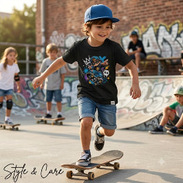 Camiseta Impresión de arte genial de dibujos animados de sk