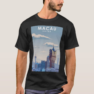 Camiseta Impresión de arte mínimo en afiches de viaje de Ma