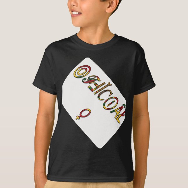 Camiseta Impresión de arte "OFICIAL" de símbolo femenino in (Anverso)