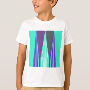 Camiseta Impresión de arte para Chevron cian azul Edgy Blue