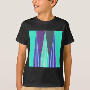 Camiseta Impresión de arte para Chevron cian azul Edgy Blue