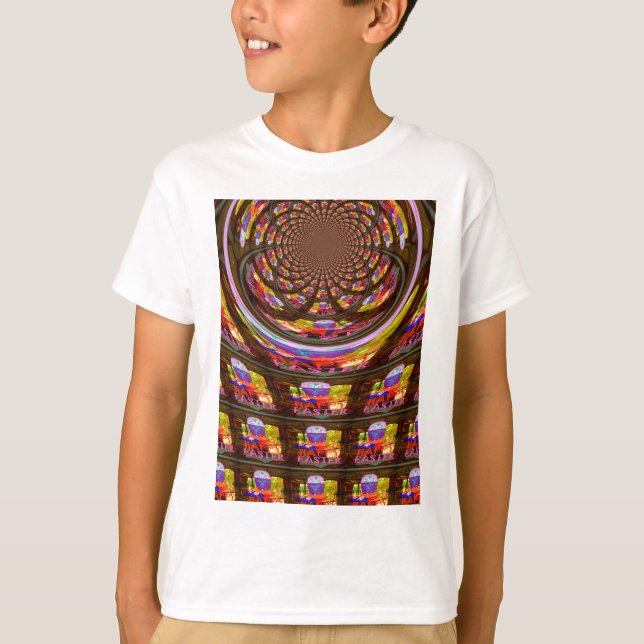 Camiseta Impresión de arte psicodélica de Pascua Kaleidosco (Anverso)