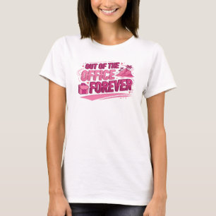 Camiseta Impresión de arte rosa atrevido FUERA DE LA OFICIN