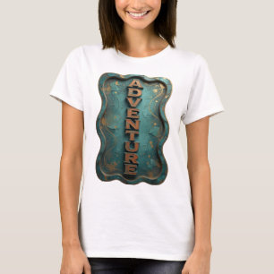 Camiseta Impresión de aventura de naranja chic