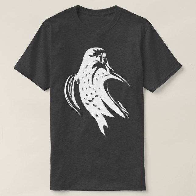 Camiseta Impresión de aves de halcón peregrino (Diseño del anverso)