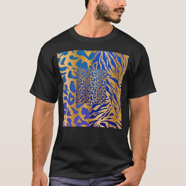 Camiseta Impresión de azahar animal con guepardo de cebra (Anverso)