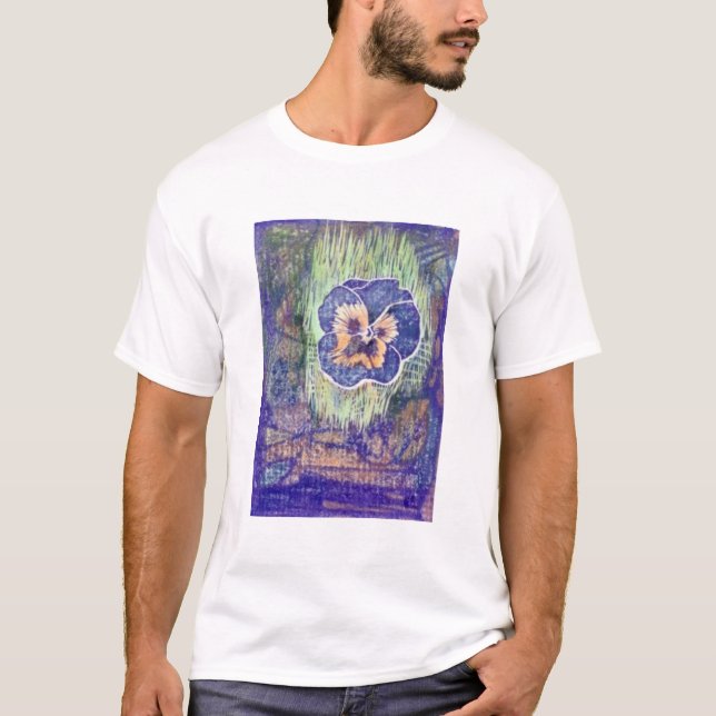 Camiseta Impresión de bloque de linóleo del pensamiento (Anverso)