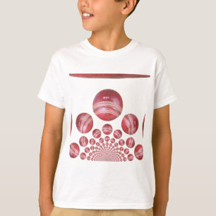 Camiseta Impresión de bolas de cricket para aficionados al