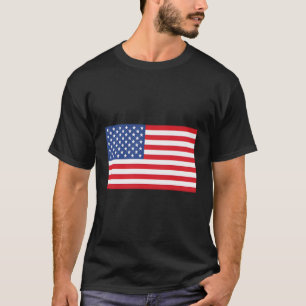 Camiseta Impresión de bolsillo de la bandera estadounidense