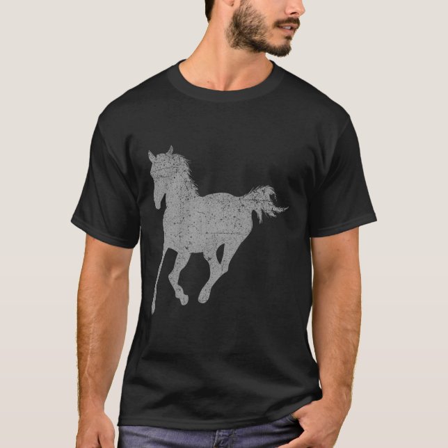Camiseta Impresión de caballos de época - Caballo ecuestre  (Anverso)