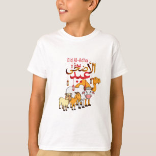 Camiseta Impresión de cabra de Eid de dibujos animados