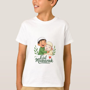 Camiseta Impresión de cabra de Eid de dibujos animados