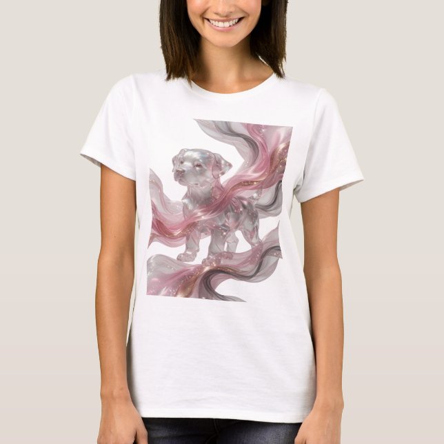 Camiseta Impresión de cachorro GLASY plateado de moda (Anverso)