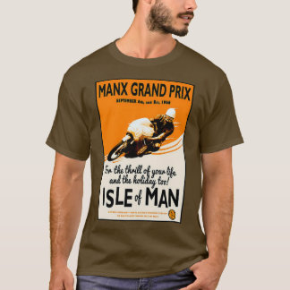 Camiseta Impresión de Carreras de motocicletas MANX GRAND P