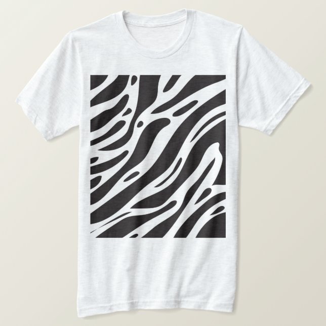 Camiseta Impresión de cebra (Anverso del diseño)
