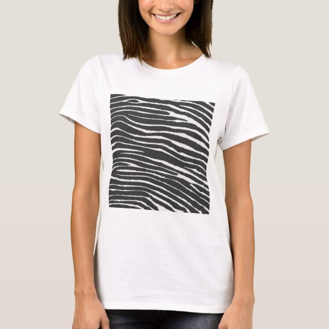 Camiseta Impresión de cebra de moda (Anverso)
