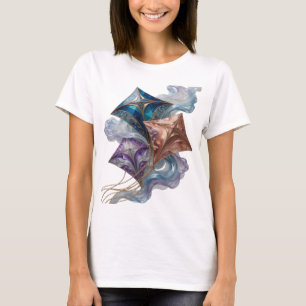 Camiseta Impresión de COMETA DE VIDRIO dorado moderno