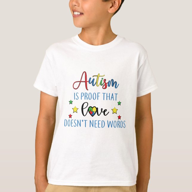 Camiseta Impresión de conciencia sobre el autismo (Anverso)