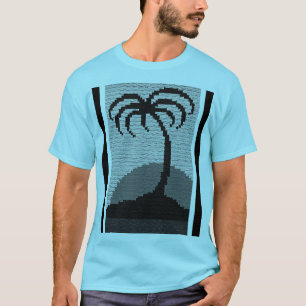 Camiseta Impresión de crochet de artesanía de árbol de palm