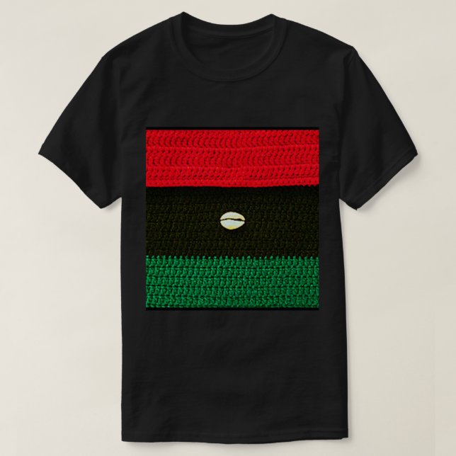 Camiseta Impresión de crochet de artista verde negro rojo c (Diseño del anverso)