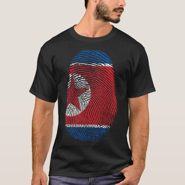 Camiseta Impresión de dedo - Corea del Norte (Anverso)