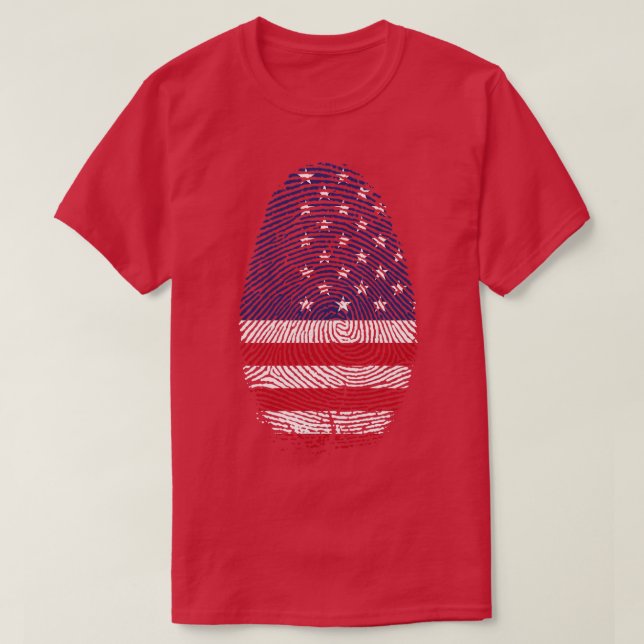 Camiseta Impresión de dedo de EE.UU. (Diseño del anverso)