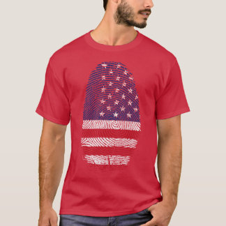 Camiseta Impresión de dedo de EE.UU.