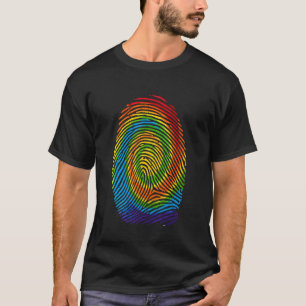 Camiseta Impresión de dedo Dna Lgbtq bandera arco iris alia