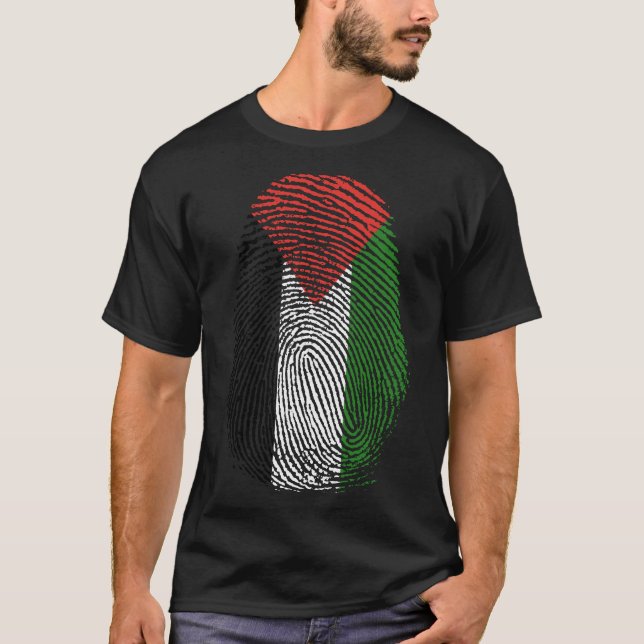 Camiseta Impresión de dedo - Palestina (Anverso)