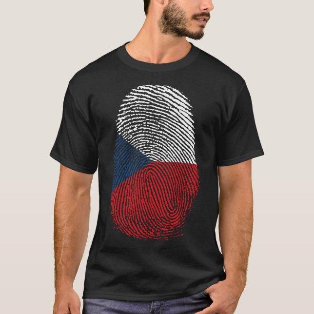 Camiseta Impresión de dedo - República Checa (Anverso)
