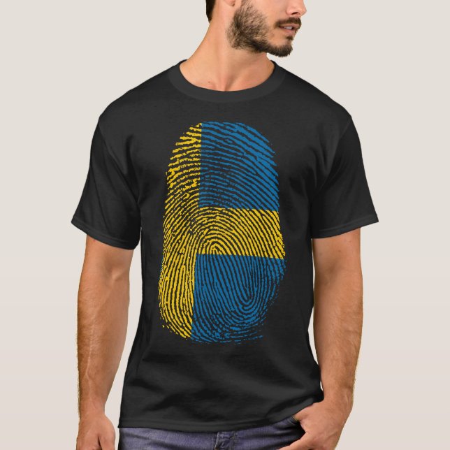 Camiseta Impresión de dedo - Suecia | Sverige (Anverso)