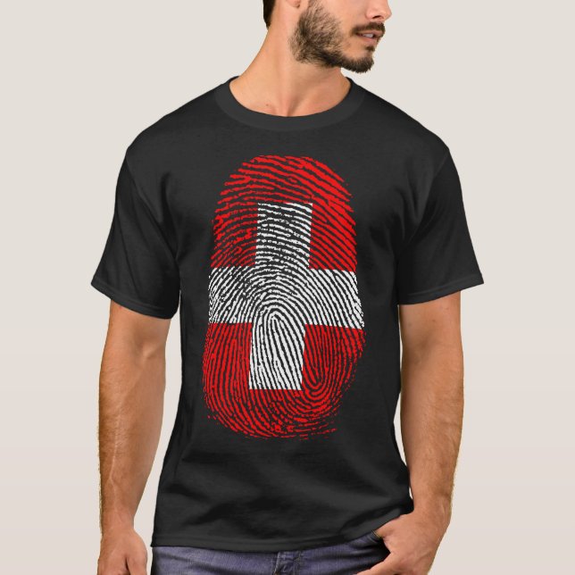 Camiseta Impresión de dedo - Suiza (Anverso)