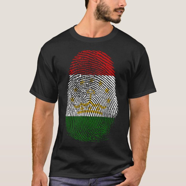 Camiseta Impresión de dedo - Tayikistán (Anverso)