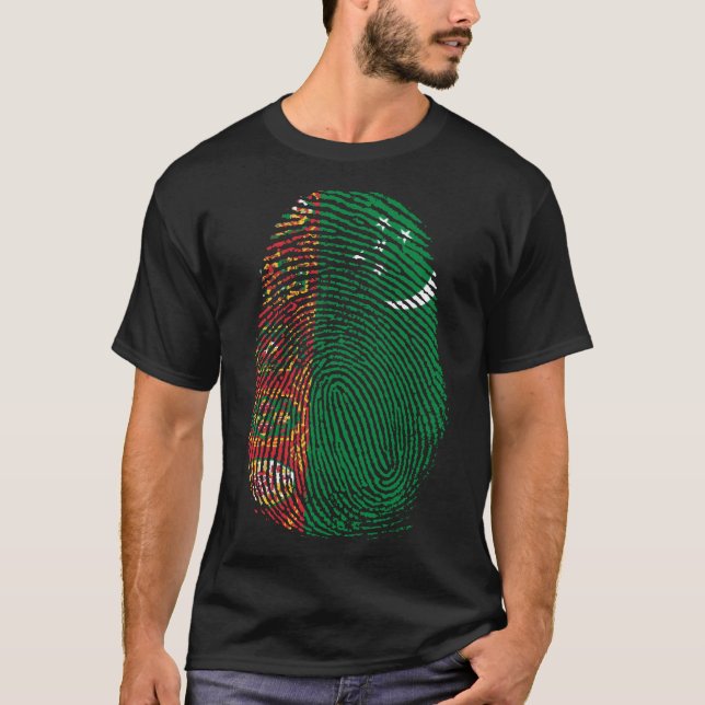 Camiseta Impresión de dedo - Turkmenistán (Anverso)
