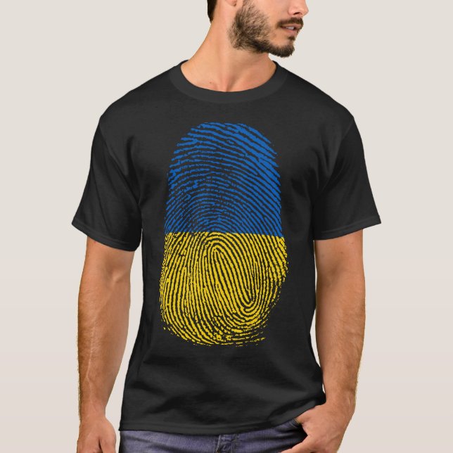 Camiseta Impresión de dedo - Ucrania (Anverso)