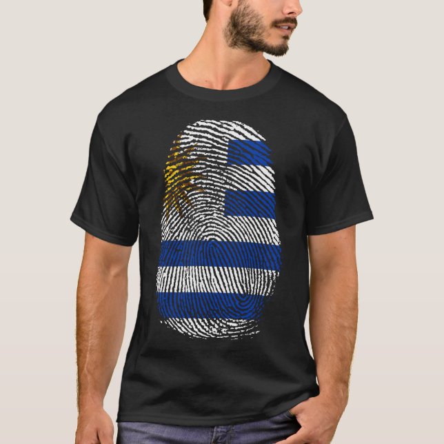 Camiseta Impresión de dedo - Uruguay (Anverso)