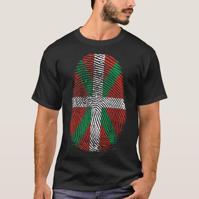 Camiseta Impresión de dedo - vasco (Anverso)